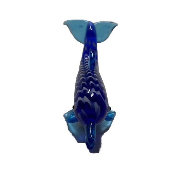 Lenox Blown glass Hand Made Blue dolphin Figurine -Art Glass - Picture 4 of 12